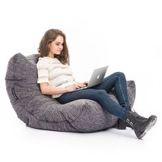 Бескаркасное кресло Ambient Lounge - Acoustic Sofa - Luscious Grey (темно-серый)