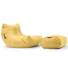 Кресло-мешок в новом формате с оттоманкой - Acoustic Lounge - Yellow Shine