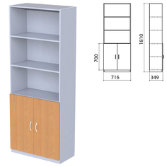 Шкаф полузакрытый "Бюджет", 716х349х1810 мм, груша ароза (КОМПЛЕКТ) No Brand