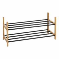 Этажерка для обуви Casa si Bamboo черная 78,5 x 30 x 17 см