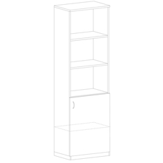 Шкаф PT Арго -колонка А-321 Н бук 108832 No Brand