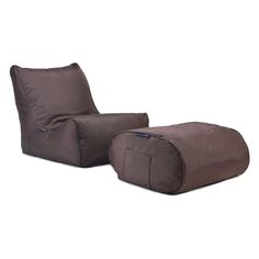 Садовое кресло с оттоманкой Evolution Chaise - Mud Cake Chocolate (шоколадный, оксфорд) Ambient Lounge