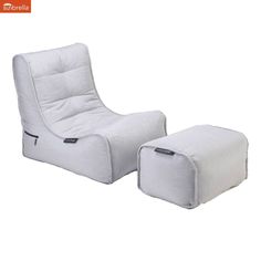 Садовое кресло с оттоманкой Evolution Chaise - Maldives Grey (серый, оксфорд) Ambient Lounge