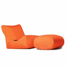 Садовое кресло с оттоманкой Evolution Chaise - Manderina (оранжевый, оксфорд) Ambient Lounge