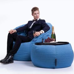 Садовое кресло со столиком Cove Package - Oceana (голубой, оксфорд) Ambient Lounge