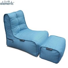Садовое кресло с оттоманкой Evolution Chaise - Oceana (голубой, оксфорд) Ambient Lounge