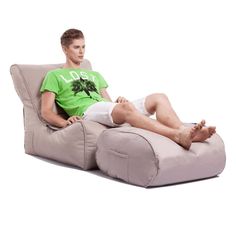 Садовое кресло с оттоманкой Evolution Chaise - Sandstorm (бежевый, оксфорд) Ambient Lounge