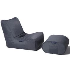 Садовое кресло с оттоманкой Evolution Chaise - Supernova (черный, оксфорд) Ambient Lounge