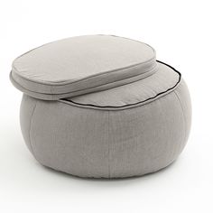 Бескаркасный пуф-оттоманка aLounge - Wing Ottoman - Keystone Grey (шенилл, серый)