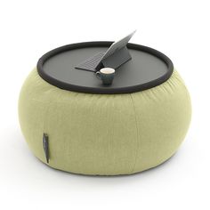 Журнальный столик пуф Ambient Lounge - Versa Table - Lime Citrus (шенилл, зеленый)