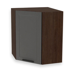 Шкаф кухонный навесной, Сурская мебель, Глетчер угловой, 623694, венге/маренго силк