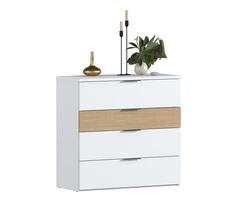 Комод СТОЛПЛИТ Мальта СБ-3296 с ящиками белый, 90*87*40 см.