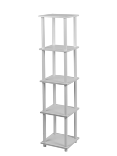 Этажерка деревянная GASTRORAG 1450/5W белый, 5 полок, 34х30х148.5