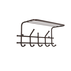 Вешалка настенная металлическая Эра 5, 48х22х22 см, цвет коричневый ЗМИ