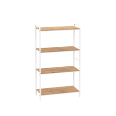 Стеллаж напольный металлический ЗМИ Валенсия 24W, размер 65,5х30х120,5 см, цвет белый