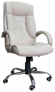 Кресло Q-8 хром s ткань бежевая (антикоготь) No Brand