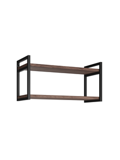 Полка настенная лофт, двойная WoodMebEco