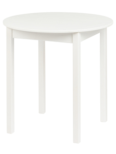 Стол кухонный круглый O75 KETT-UP ECO LERHAMN (ЛЕРХАМН) деревянный, белый/белый