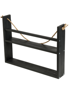 Полка настенная KETT-UP ECO ART 2 яруса, 60см, черная