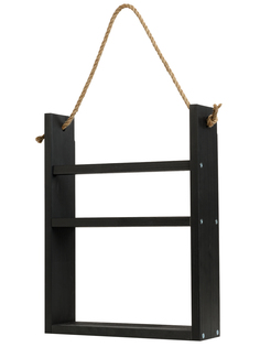 Полка настенная KETT-UP ECO ART 2 яруса, 35см, черная