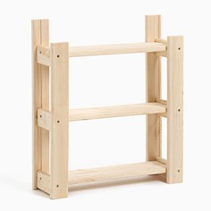 Этажерка №3, 3 полки, 58x50x16 см No Brand