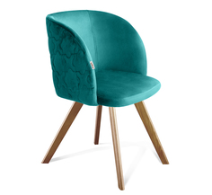 Стул Sheffilton SHT-ST33-1/S39 206772, альпийский бирюзовый/светлый орех