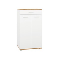 Тумба в прихожую с ящиком Афина, 600х426х1074, Крафт золотой/Белый No Brand