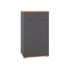 Тумба в прихожую с ящиком Афина, 600х426х1074, Крафт золотой/Антрацит No Brand