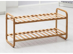 Этажерка 2-х секц.д/обуви 7 бамбук 69,5х27,5х36,8см KT-ЭО-07 Универсал КомплектКатунь