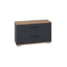 Тумба прикроватная Афина, 602х426х390, Дуб крафт золотой/Антрацит No Brand