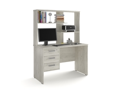 Компьютерный стол с надстройкой БиС-Н ПСП 3, дуб крафт белый