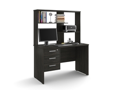 Компьютерный стол с надстройкой БиС-Н ПСП 3, морское дерево карбон