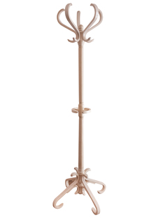 Вешалка напольная Мебелик В 10Н белый ясень