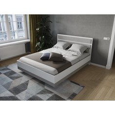 Кровать парящая Мечта с/м 1600x2000, Белый/Бетон No Brand