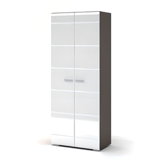 Шкаф Вегас 2-х дверный белый глянец - венге Фабрика мебели Стендмебель