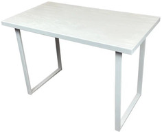 Стол кухонный Solarius Loft из массива сосны, столешница 40 мм, 110х60х75 см, белый