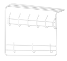 Вешалка настенная металлическая ЗМИ, размер 73х22х58 см, цвет белый