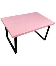 журнальный стол Solarius Loft столешница из массива сосны, розовый, 110х60х50см