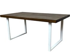 журнальный стол Solarius Loft из сосны, темный дуб на белых ножках, 120х60х50 см