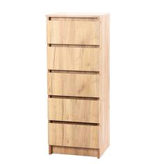 Комод Letta City 5 ящиков Дуб золотой Крафт 400х1059х354