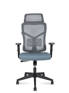 Кресло офисное Norden Asper черный пластик / серая сетка / серая ткань