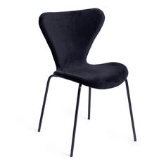 Комплект стульев 4 шт. TetChair Jacobsen SOFT (DC 103) металл/флок, 59x45.5x84.5см, черный