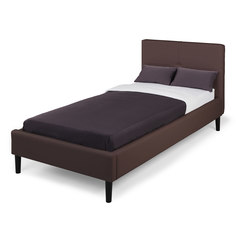 Кровать односпальная NRAVA Karolina 90 без п/м 1030х2120х970 Galaxy Dk. Brown Коричневый