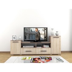 Тумба ТВ Парус-2 2000x375x750 ясень шимо темный /дуб сонома No Brand