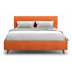 Кровать без матраса агат Garda, фиолетовый Velutto 15/оранжевый Velutto 27