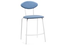 Полубарный стул Woodville Коумо катания дасти блю/белый матовый