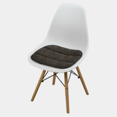Подушка на стул противоскользящая CHIEDOCOVER из велюра, 39х40, коричневый