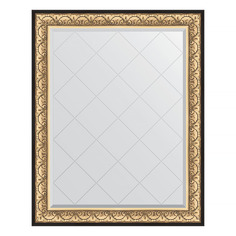 Зеркало с гравировкой в раме 100x125см Evoform BY 4380 барокко золото