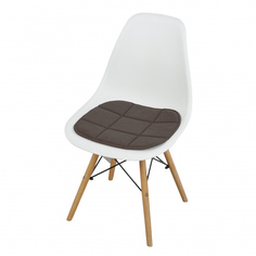 Подушка на стул из микровелюра CHIEDOCOVER, 38х39, коричневая