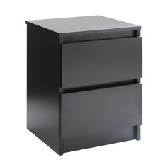 Тумба прикроватная 2 Бетти, 400х420х554, Черный Клик Мебель